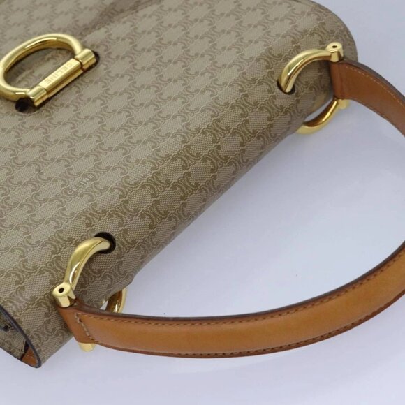 CELINE Macadam Canvas Hand Bag Beige Auth - Picture 12 of 16